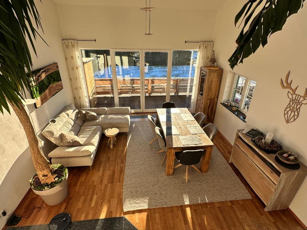 Posezení v ubytování Elchegg - Chalet & Panorama-Loft