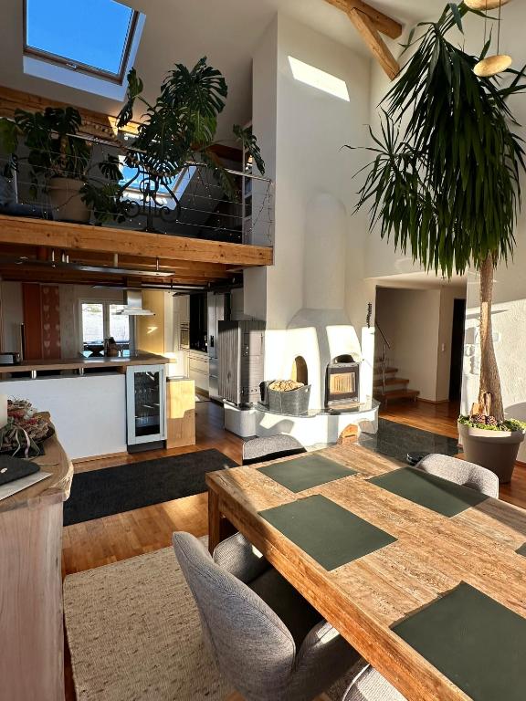 Kuchyň nebo kuchyňský kout v ubytování Elchegg - Chalet & Panorama-Loft