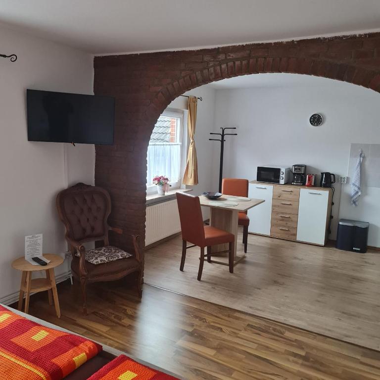 Kuchyň nebo kuchyňský kout v ubytování Ferienwohnung Trifkovic 1