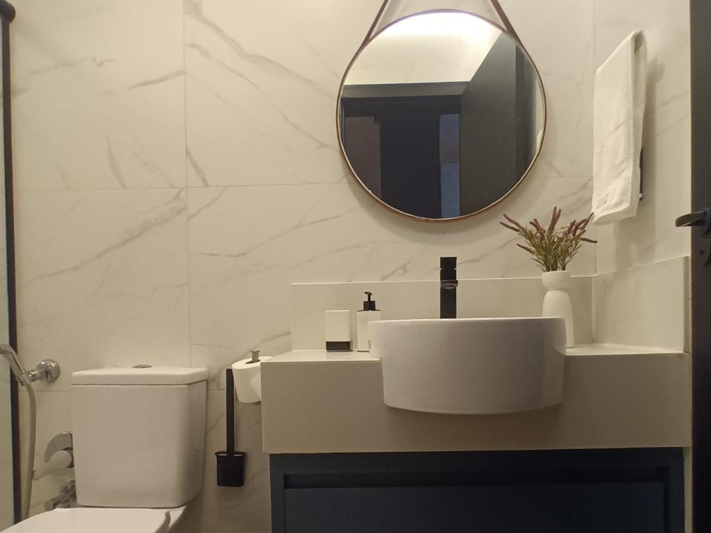 Koupelna v ubytování Apartamento Terracota