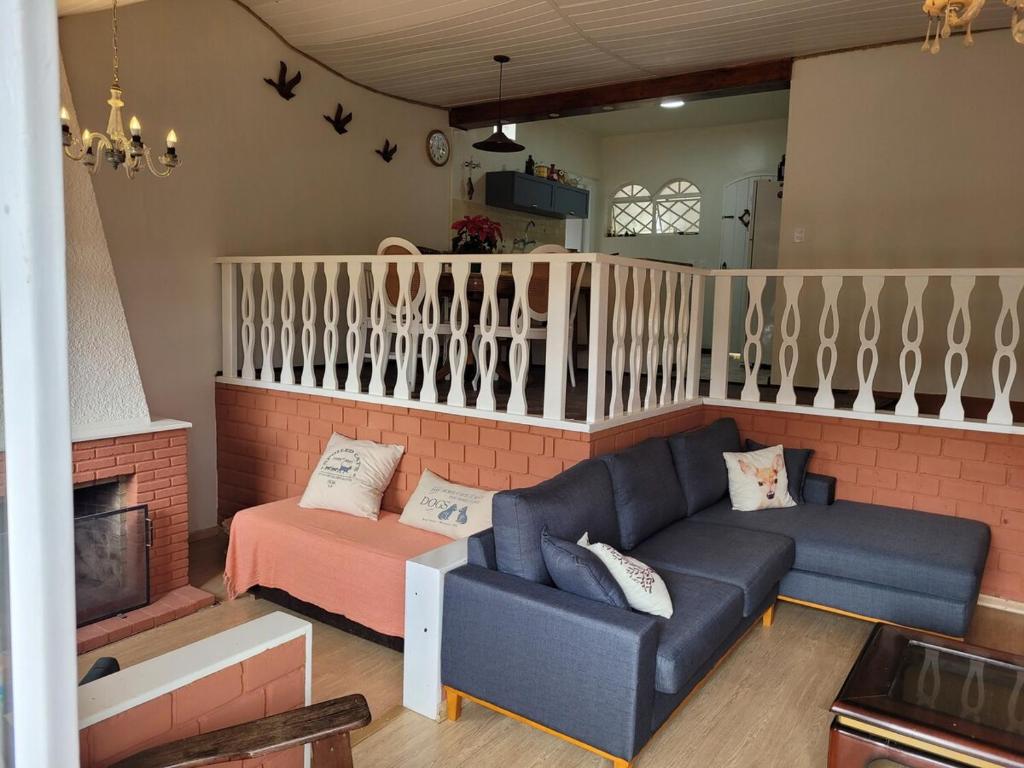 Χώρος καθιστικού στο Casa Verde Campos, conforto e ótima localização