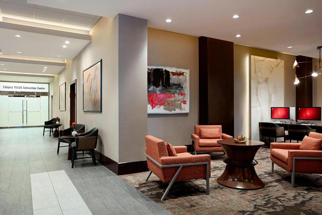Posezení v ubytování Calgary Marriott Downtown Hotel