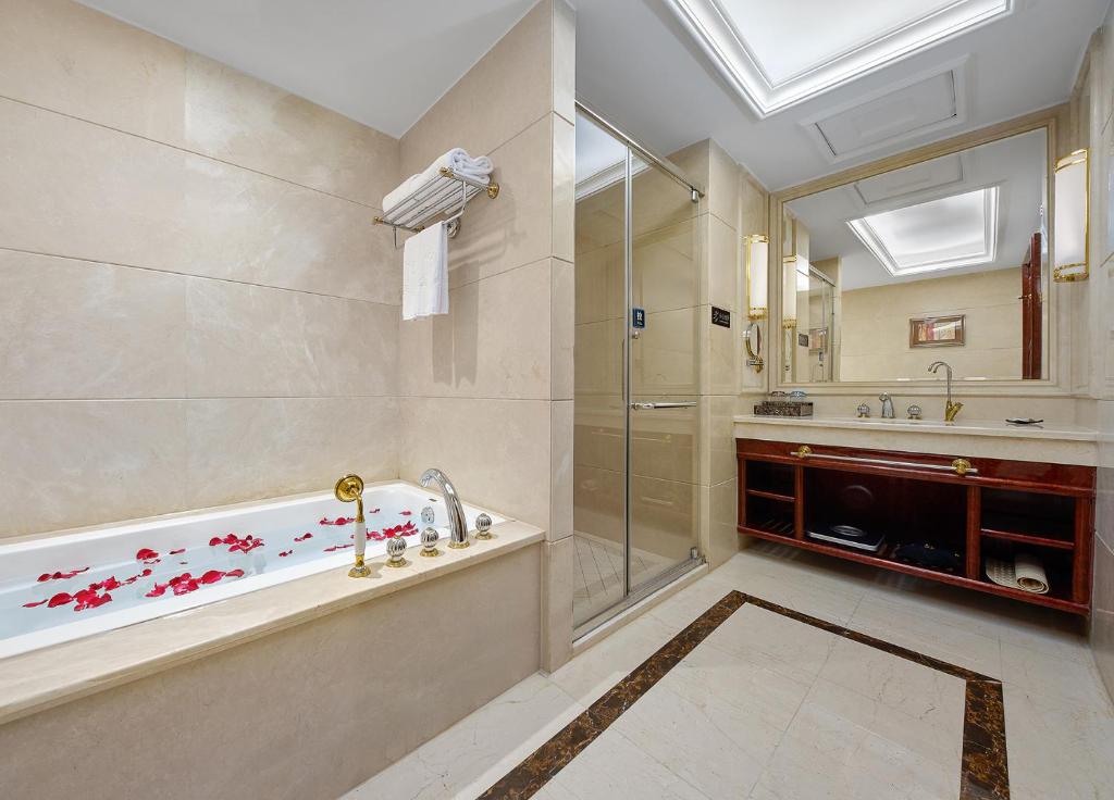 Koupelna v ubytování Yueda Financial City International Hotel