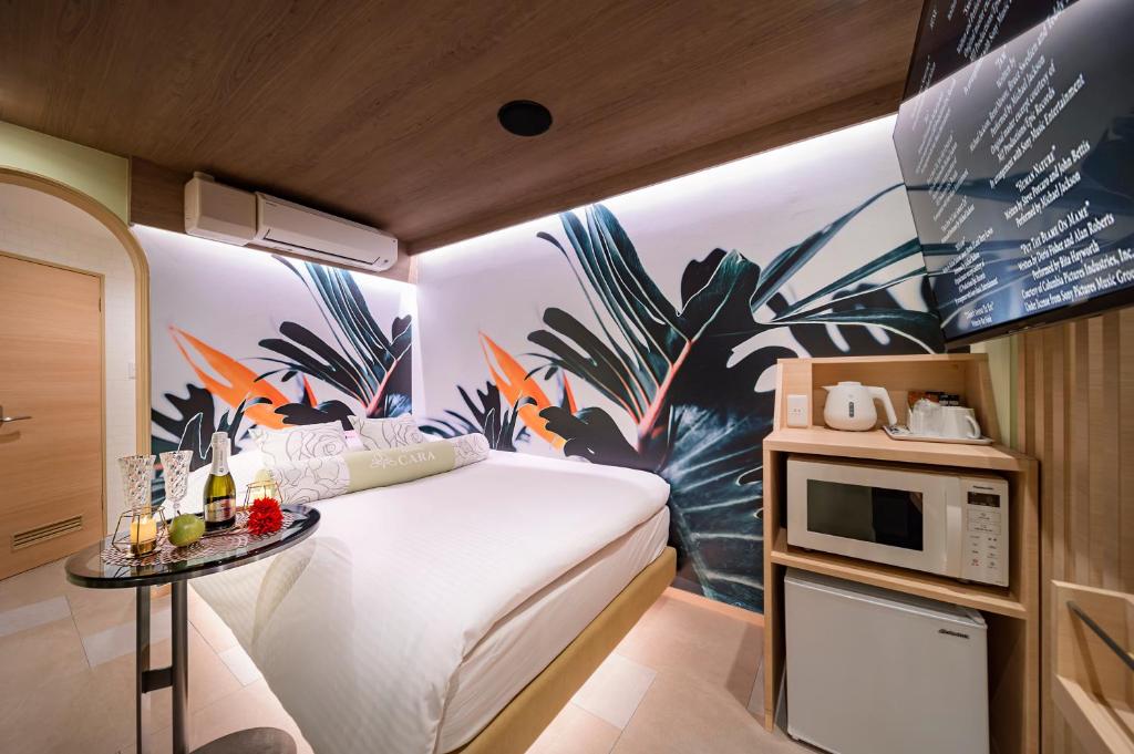 Kuchyň nebo kuchyňský kout v ubytování Hotel CARA 大人専用Adult only hotel
