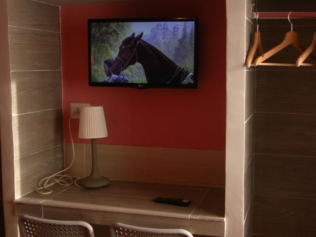 TV a/nebo společenská místnost v ubytování Hotel Il Roscio