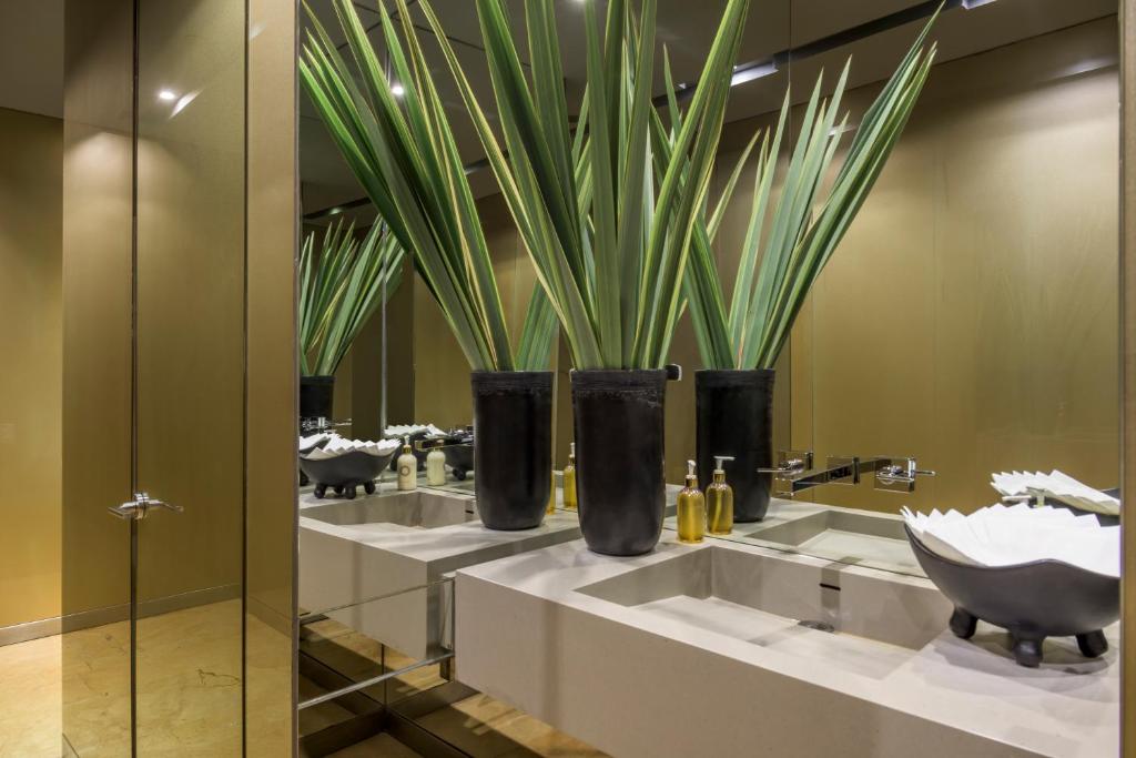 Koupelna v ubytování BOG Hotel