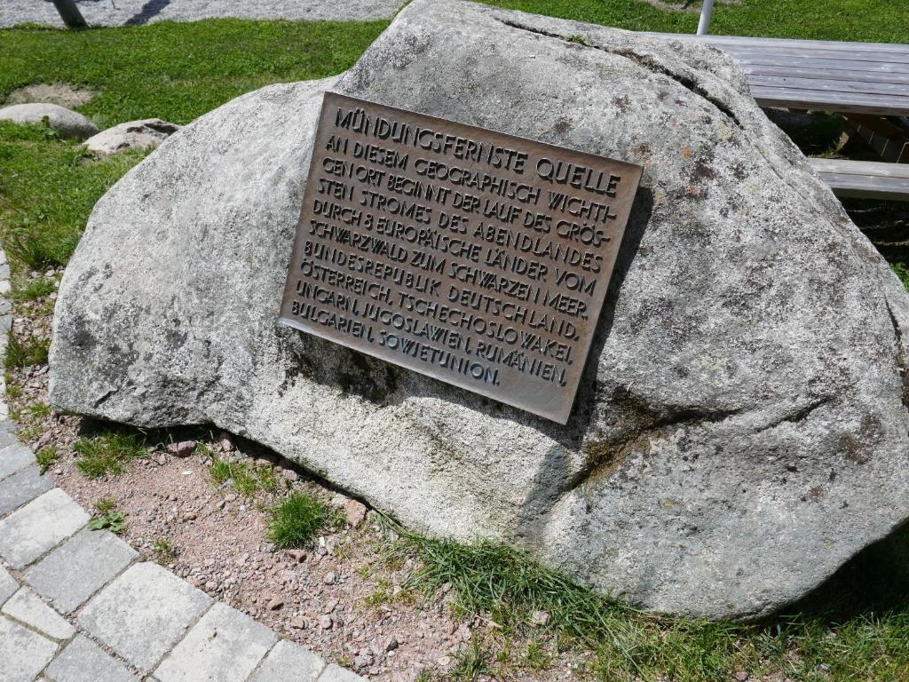 a rock with a sign on top of it at Fewo Furtwangen in Furtwangen