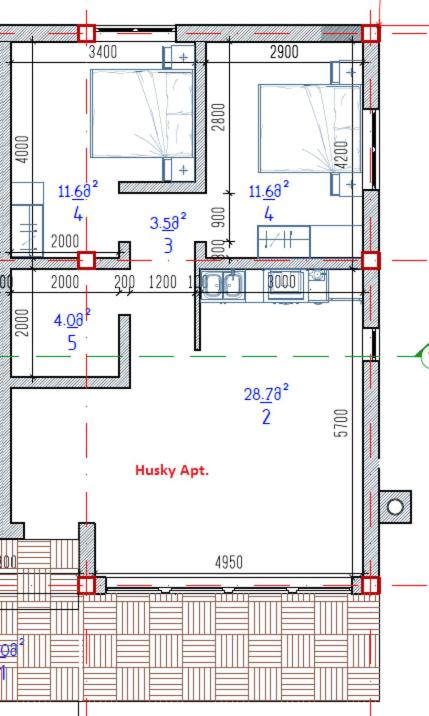 Půdorys ubytování TwinSide Chalet Bakuriani