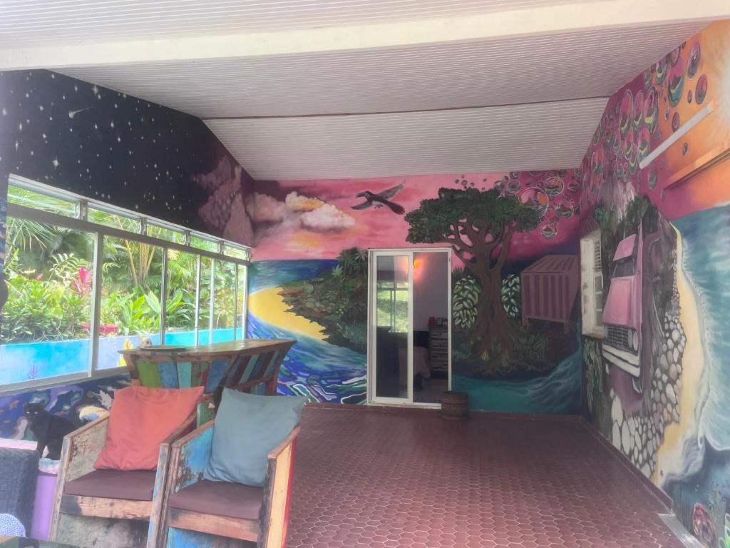 Posezení v ubytování Wonderland Rooms