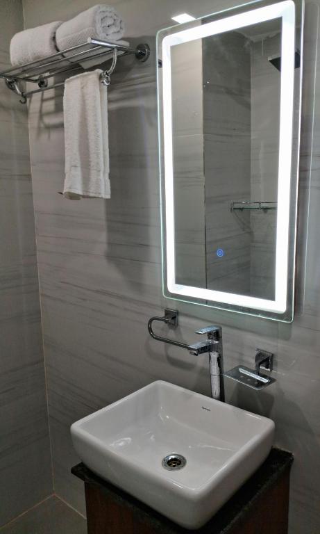 Koupelna v ubytování Kaspar Suites