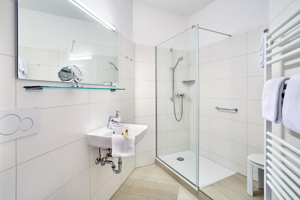 Koupelna v ubytování Apparthotel Minerva Diana Octavia