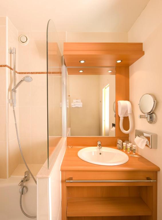 Koupelna v ubytování Hôtel Vert