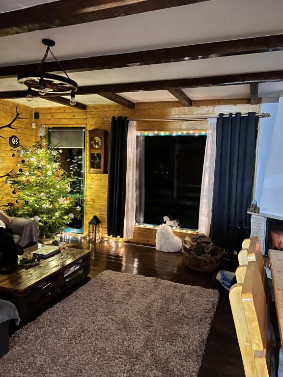 Posezení v ubytování Green Cabin