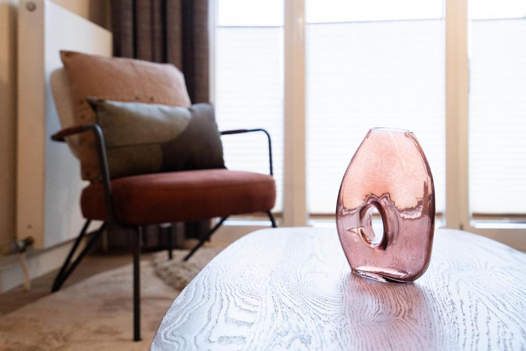 Posezení v ubytování Das Solaris 17 Beach Apartment mit Balkon, hundefreundlich und strandnah