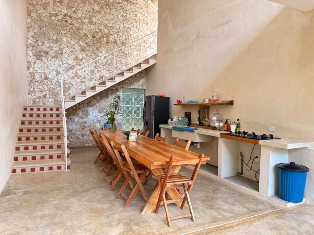 Kuchyň nebo kuchyňský kout v ubytování Kuun Beek, hotel y centro holistico