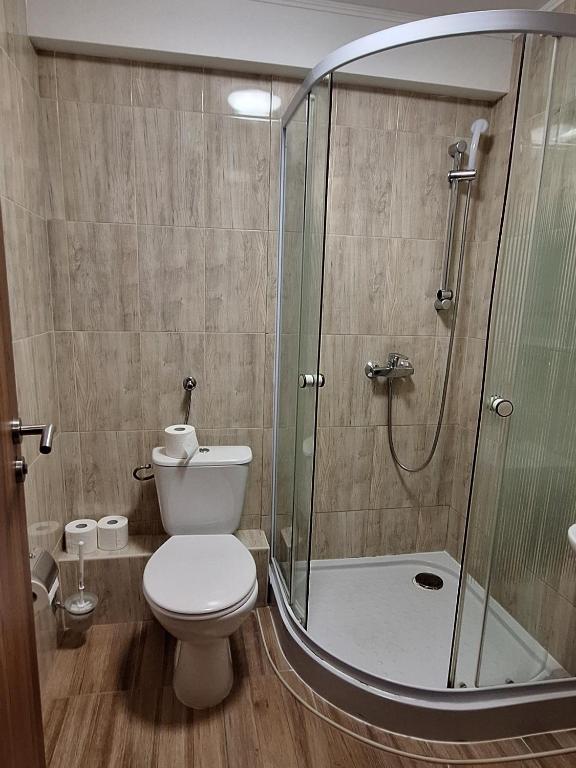 Koupelna v ubytování Atryum Hotel
