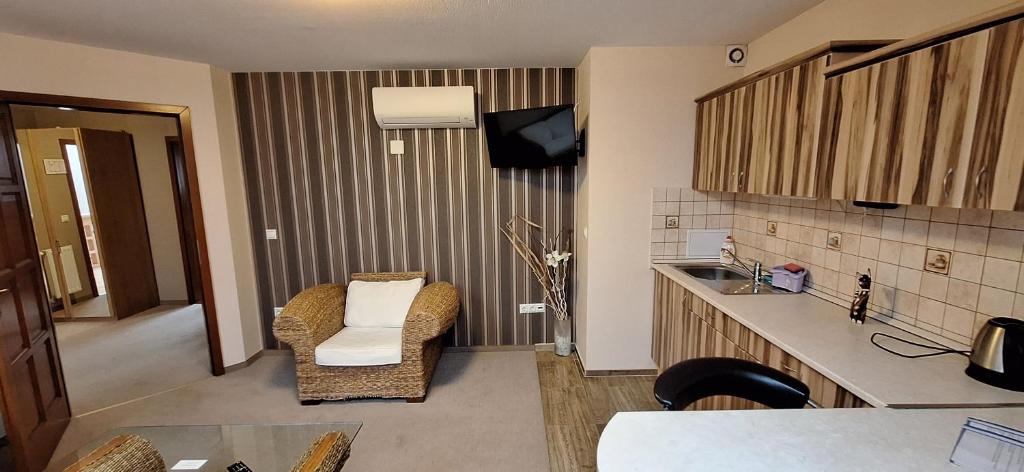 Kuchyň nebo kuchyňský kout v ubytování Atryum Hotel