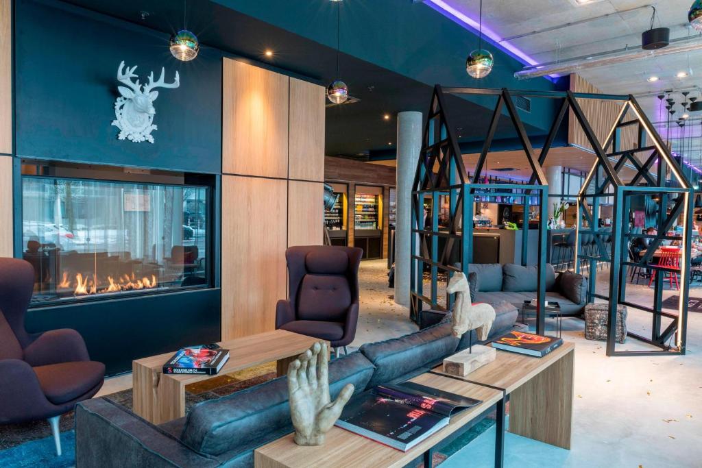 Posezení v ubytování Moxy Munich Messe