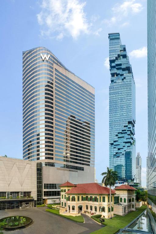 a view of a tall building in a city at W Bangkok Hotel in Bangkok