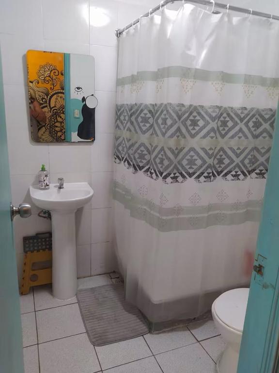 Koupelna v ubytování Hostal Nahuel Ray