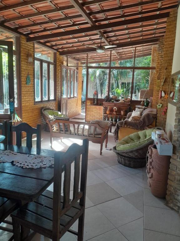 Et opholdsområde på Casa Aconchegante Porto Segur