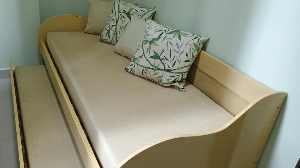 Ένα ή περισσότερα κρεβάτια σε δωμάτιο στο Cantinho Aconchegante 305 Praia Tambaú