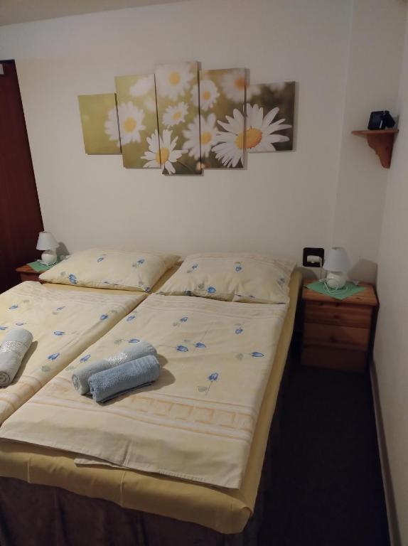 Postel nebo postele na pokoji v ubytování Rekreačný dom Bystrá