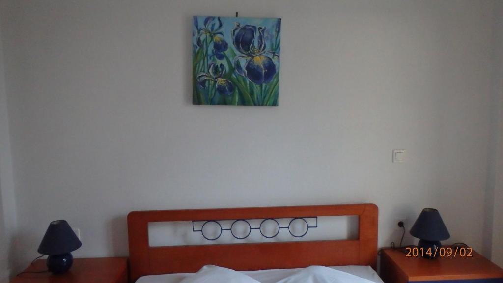 Postel nebo postele na pokoji v ubytování Mylos