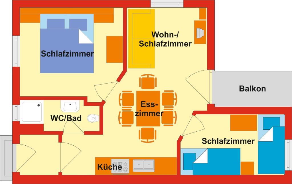 Půdorys ubytování Apartment Katzer