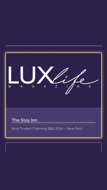 Certifikát, hodnocení, plakát nebo jiný dokument vystavený v ubytování The Stay Inn New Delhi