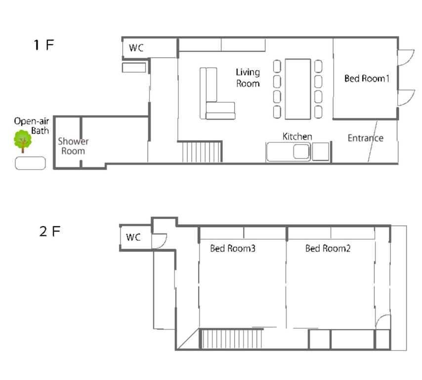 Půdorys ubytování 城下町の一棟貸し 今来 Konrai - Private-use guesthouse