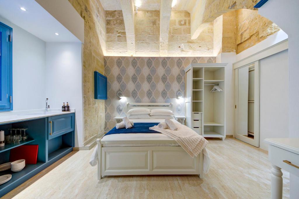 Postel nebo postele na pokoji v ubytování Chateau Blue