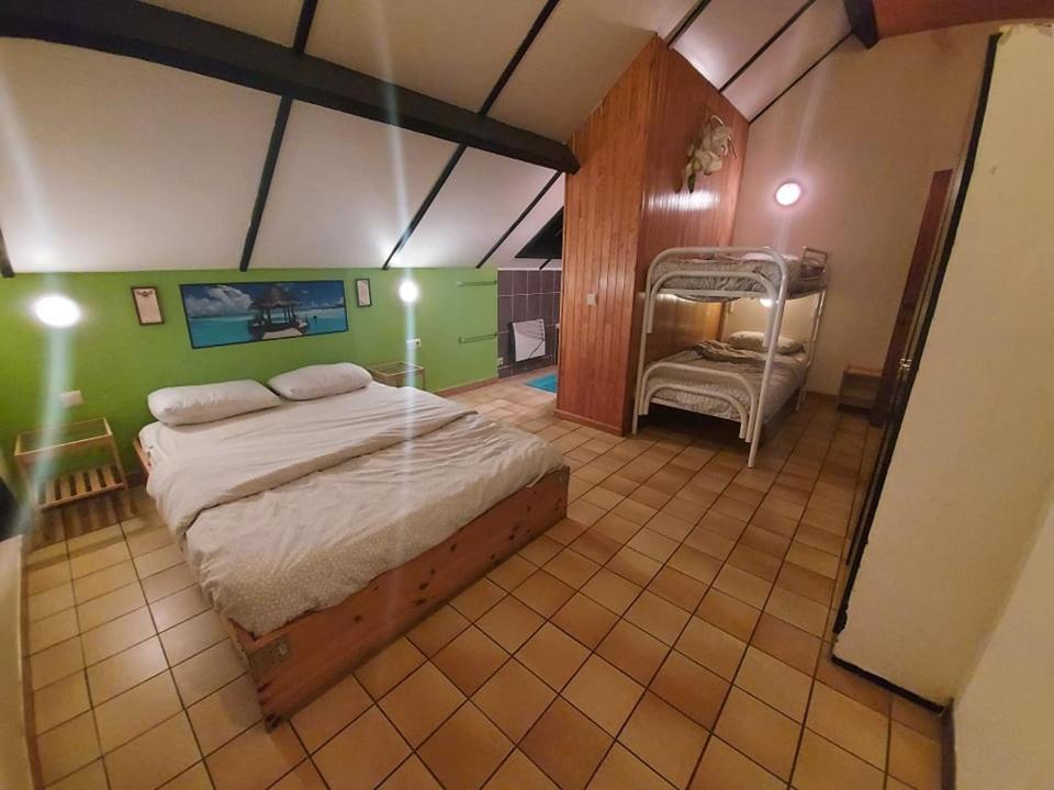 Postel nebo postele na pokoji v ubytování Gîte du sanglier