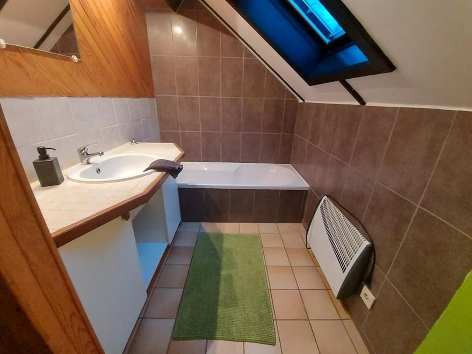 Koupelna v ubytování Gîte du sanglier