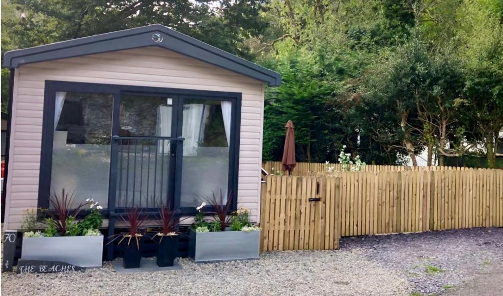 Zahrada ubytování Porthmadog Aberdunant hall holiday camp