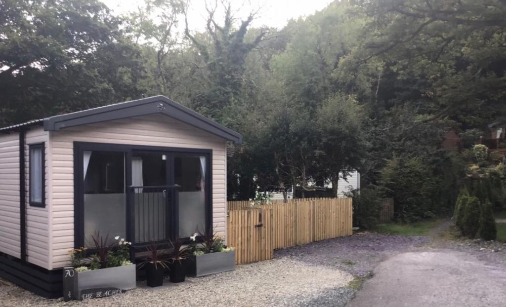 Zahrada ubytování Porthmadog Aberdunant hall holiday camp