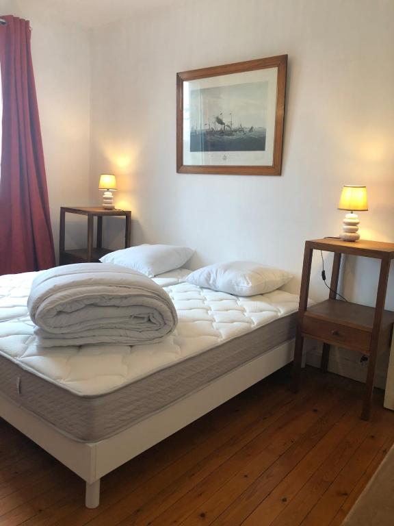 Postel nebo postele na pokoji v ubytování Villa Triton - Vue mer