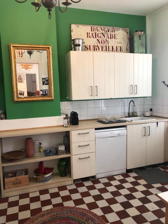 Kuchyň nebo kuchyňský kout v ubytování Villa Triton - Vue mer