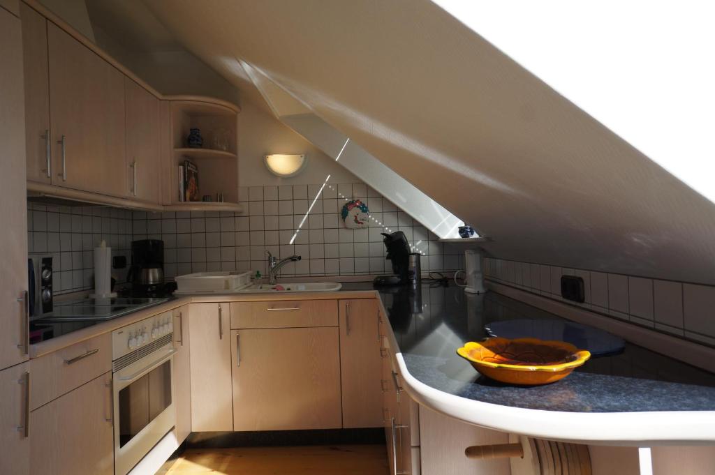 Kuchyň nebo kuchyňský kout v ubytování Ferienwohnung Bleialf