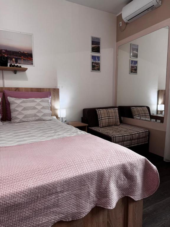 Postel nebo postele na pokoji v ubytování Post apartmani A-1