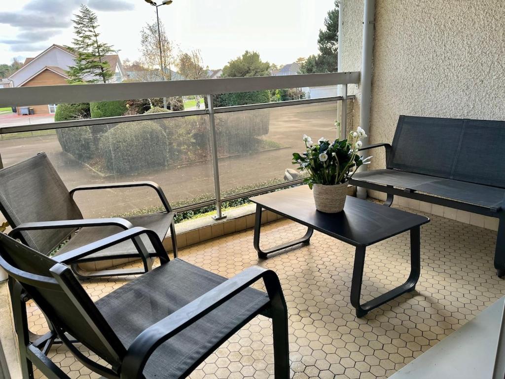 Posezení v ubytování Studio 2 pers, balcon, parking