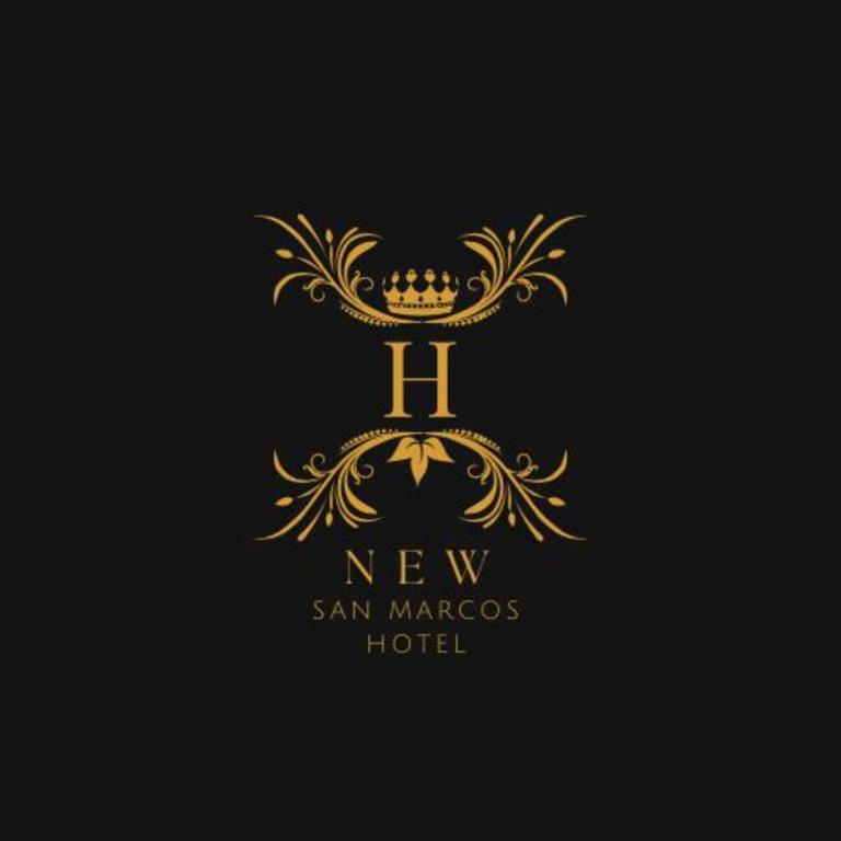 a new san marcos hotel logo with a crown at Hotel New SAN MARCOS in Mar de Ajó