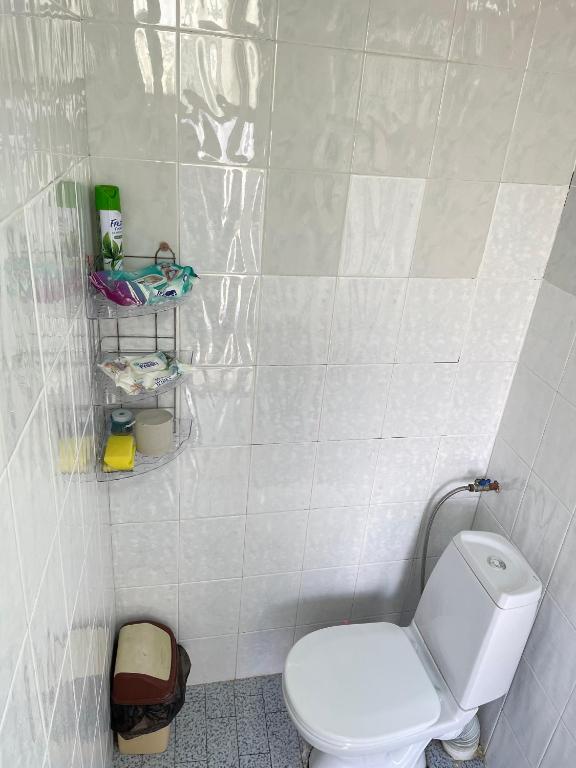 Koupelna v ubytování GuestHouse Sagarejo