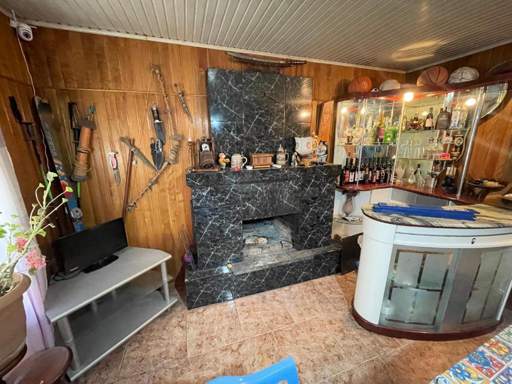 Kuchyň nebo kuchyňský kout v ubytování GuestHouse Sagarejo