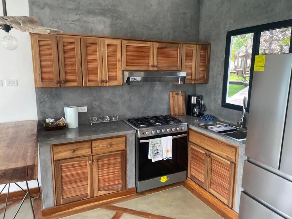 Kuchyň nebo kuchyňský kout v ubytování Villas Isla Escondida