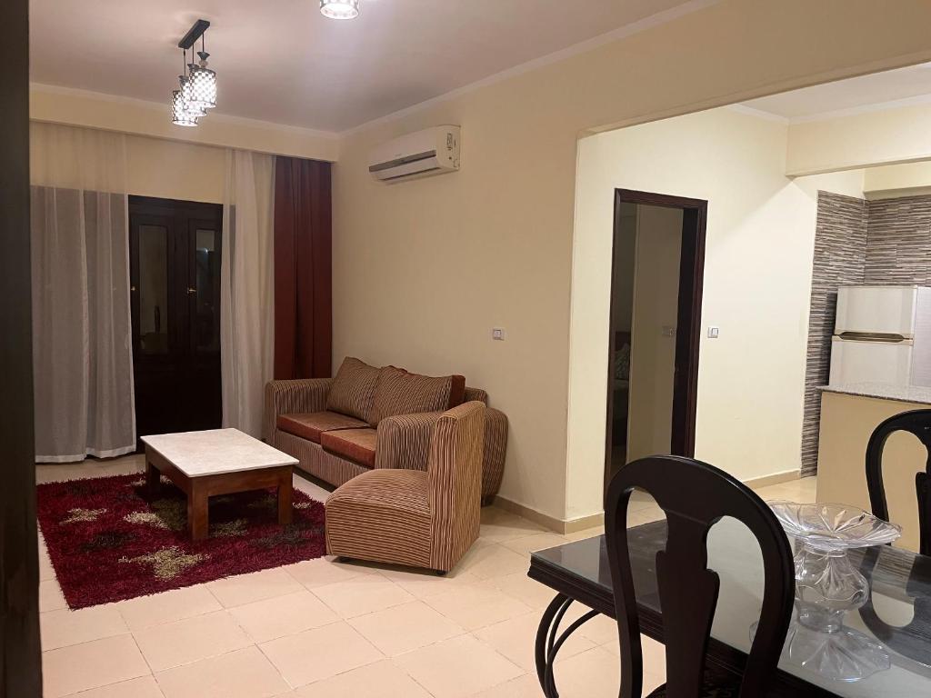 Posezení v ubytování Central Hurghada Apartment
