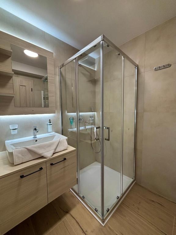 Koupelna v ubytování Apartmány Roháče