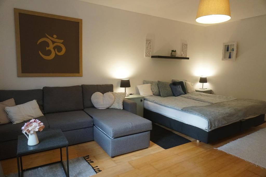 Postel nebo postele na pokoji v ubytování Villa Grande Hévíz