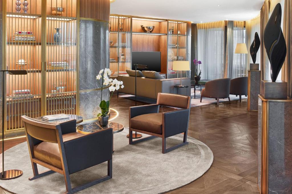 a lobby of a hotel with a living room at The St. Regis Istanbul in Istanbul