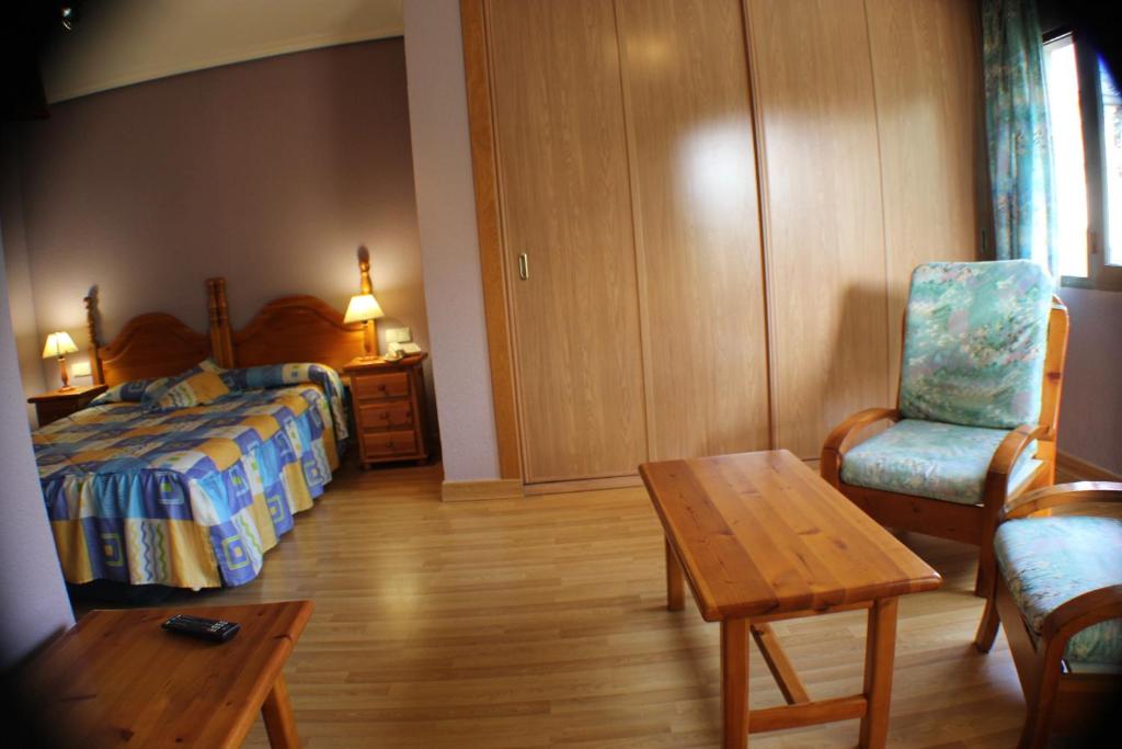 Postel nebo postele na pokoji v ubytování Hotel Las Nieves